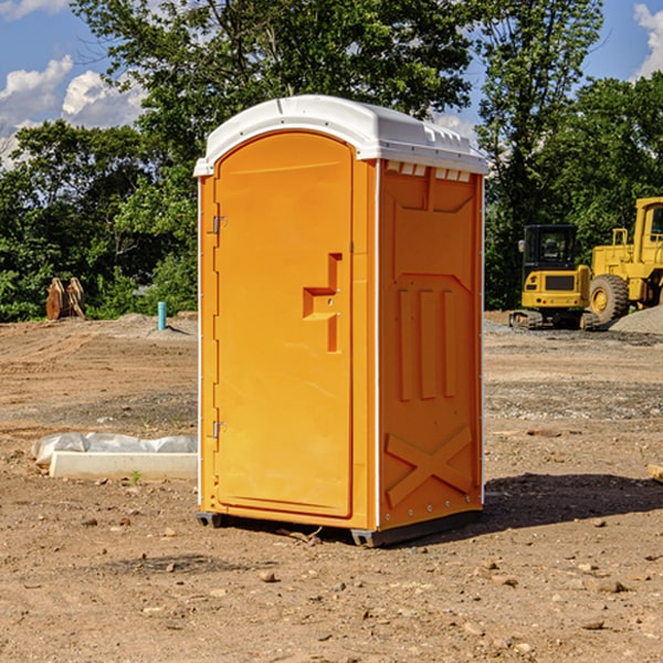 how often are the portable restrooms cleaned and serviced during a rental period in Trout Creek